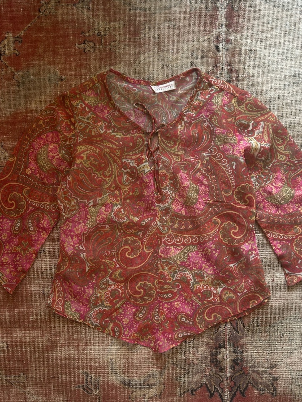 Vintage Y2K Paisley Blouse